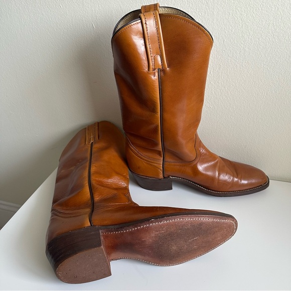 Vintage 1970’s Frye Brown Cowboy Boots Made in the USA | FREE SHIPPING - Picture 5 of 7